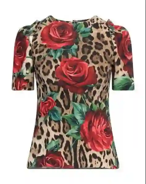 Resim DOLCE&GABBANA GÜL DESEN KADIN BLUZ F7ZY1T-FSRKK