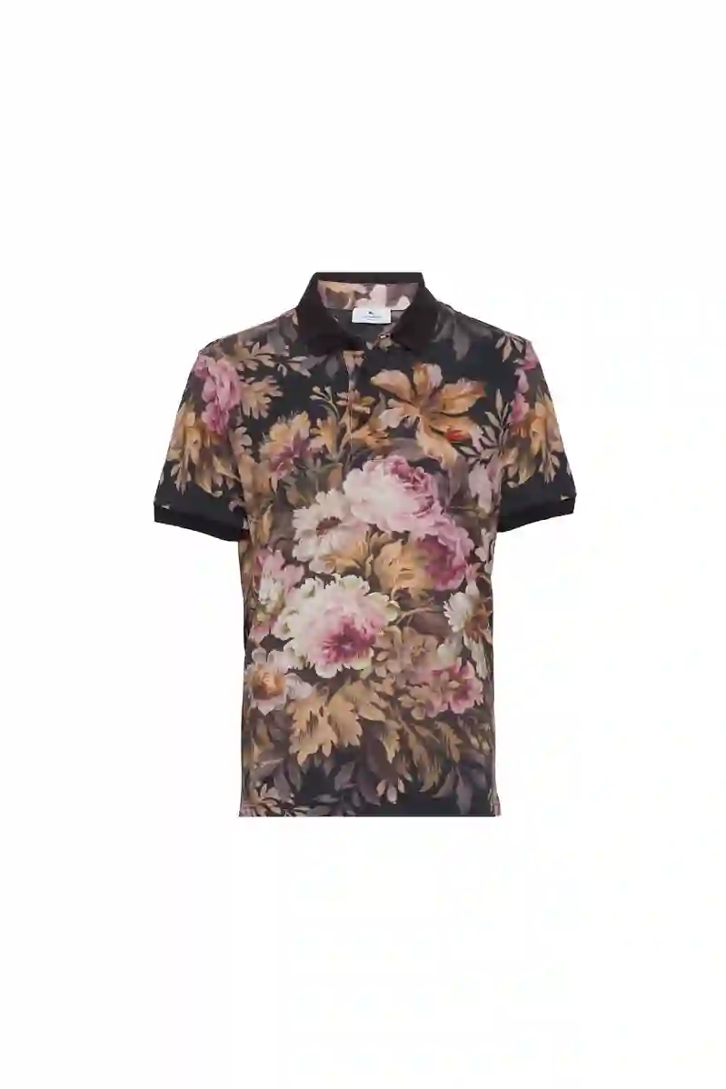 Resim ETRO ÇİÇEK DESEN POLO YAKA ERKEK T-SHIRT 1Y800/9269