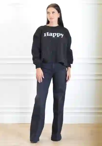 Resim VİCOLO TAŞ DETAY KADIN SWEATSHIRT RS0005