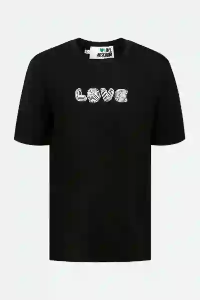 Resim L.MOSCHINO KADIN T-SHIRT K. LOVE D.