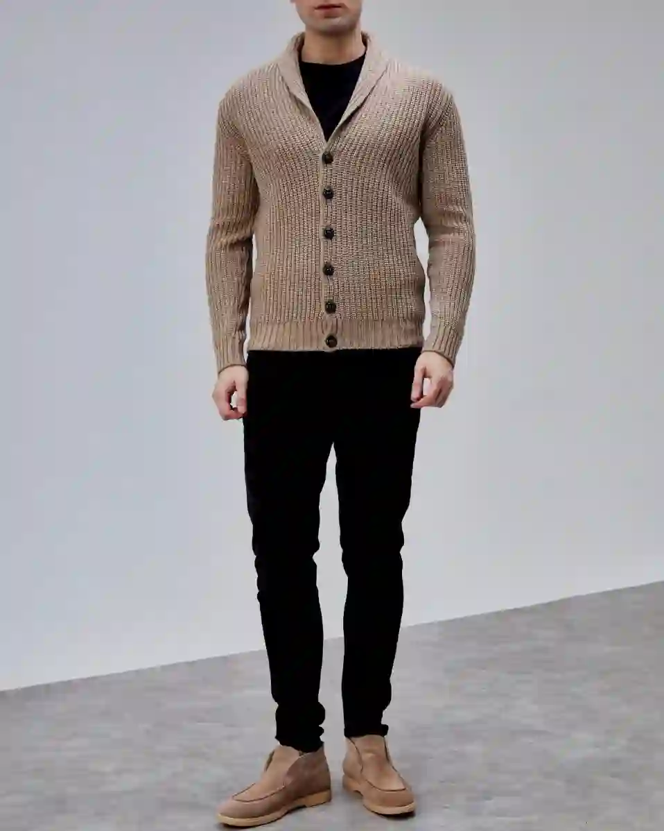 Resim PRIVATI FIRENZE ERKEK DÜĞMELİ ŞAL Y. HIRKA FX3081/054