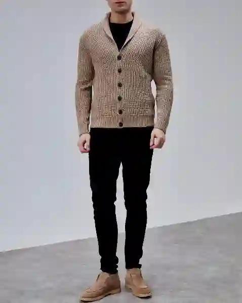 Resim PRIVATI FIRENZE ERKEK DÜĞMELİ ŞAL Y. HIRKA FX3081/054