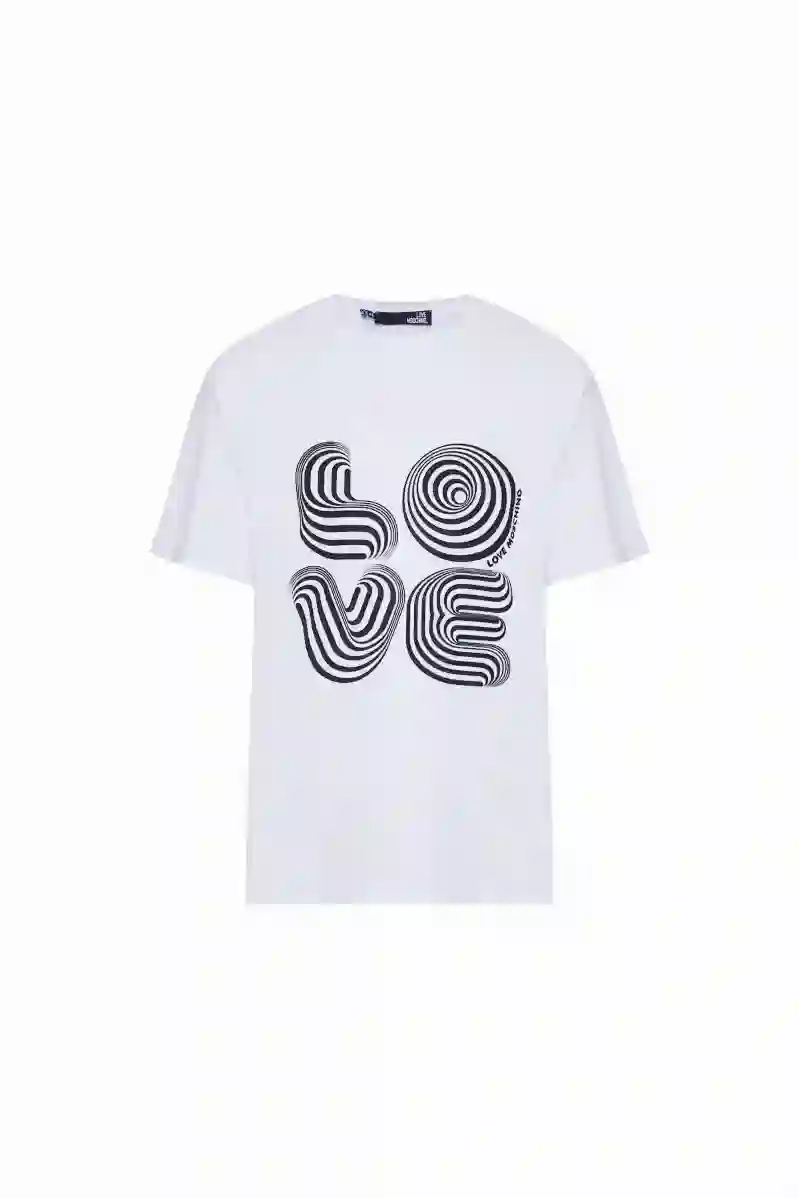 Resim L.MOSCHINO KADIN T-SHIRT B. LOVE D.